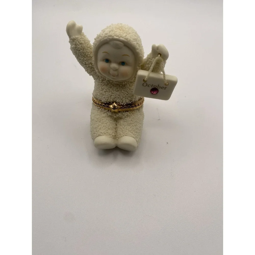 Snowbabies October Birthday Trinket Box 2 In